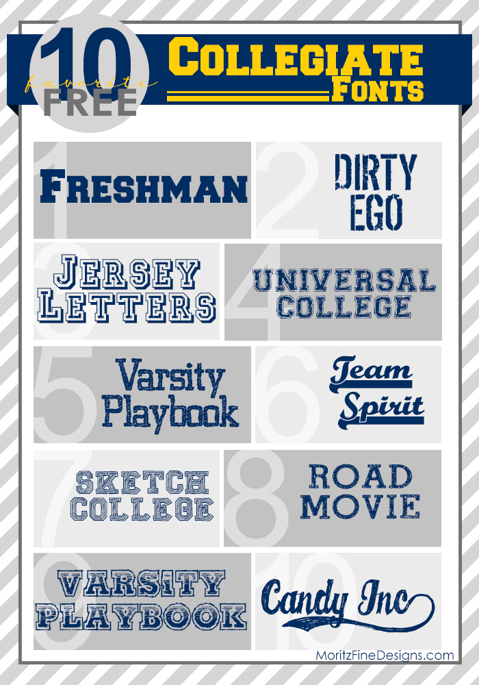 college football team fonts